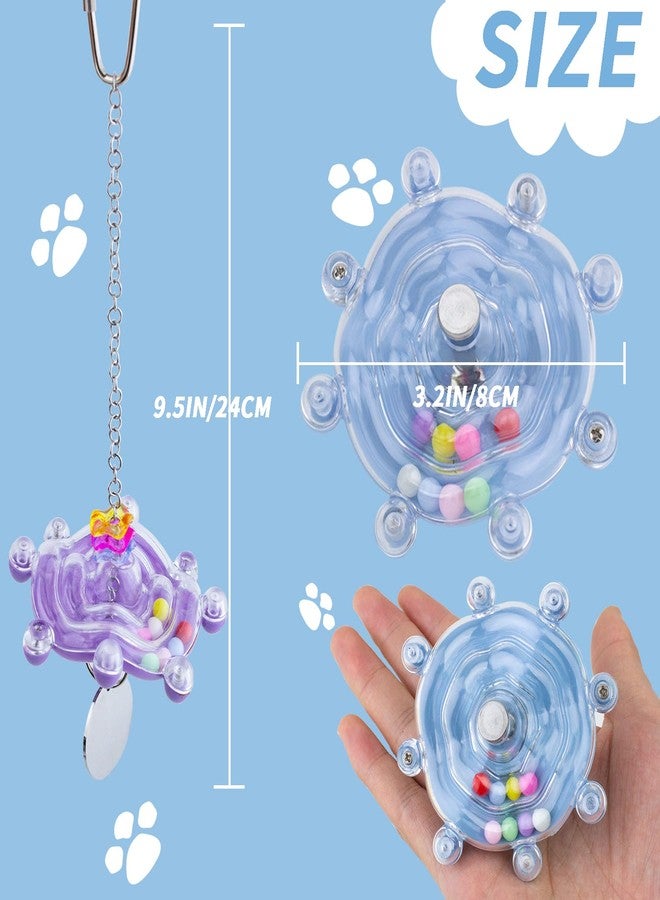 FlidRunest 2PCS Colorful Spinning Hamster Toys, Rotating Exercise Wheel for Cage, Intelligence Training Toys - Image 5